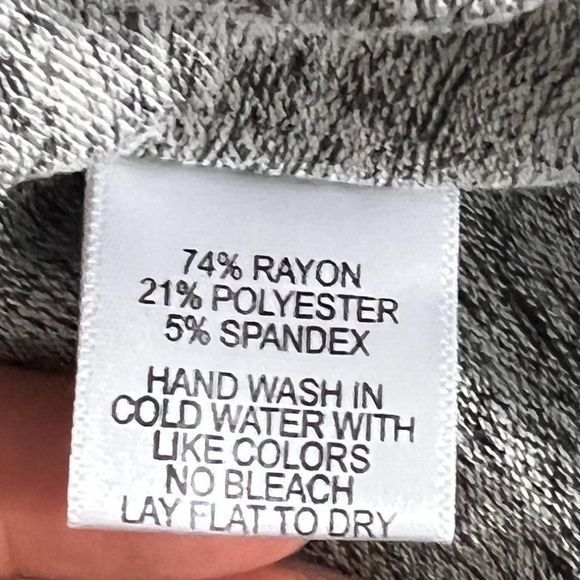 NWT GIBSON Grey‎ Pink Scoop Neck Long Sleeve Sweater (XL) - Picture 8 of 8